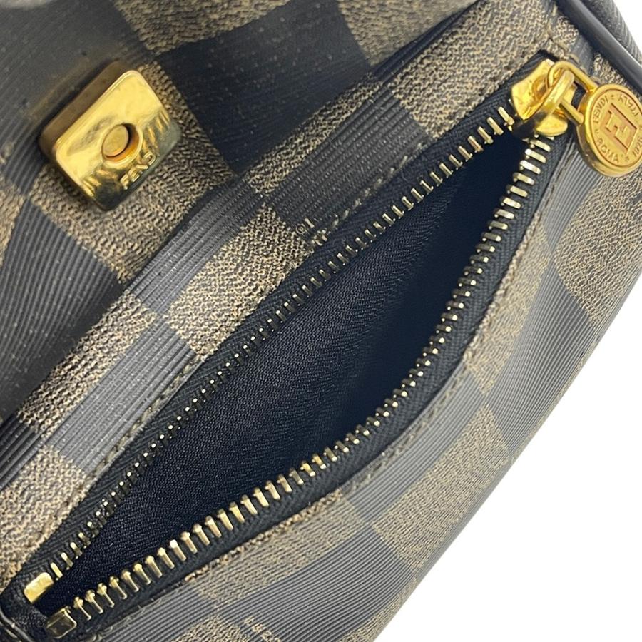 FENDI（フェンディ） リュック バッグ ペカン 市松模様 ブラウン ミニ