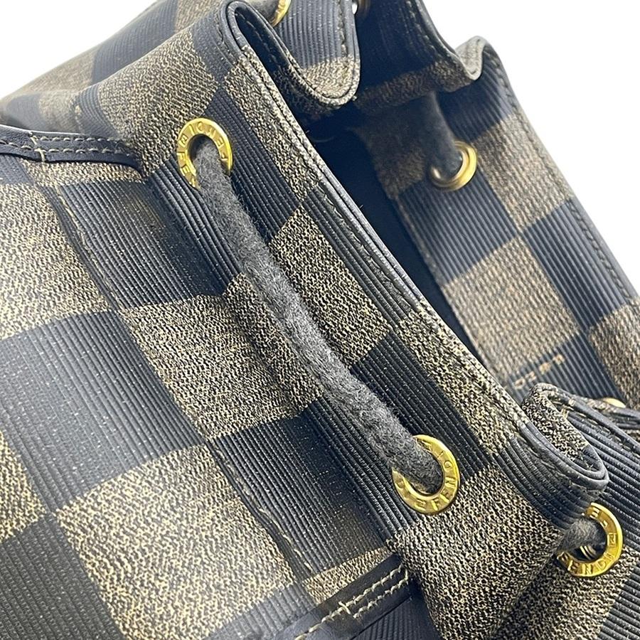 FENDI（フェンディ） リュック バッグ ペカン 市松模様 ブラウン ミニ