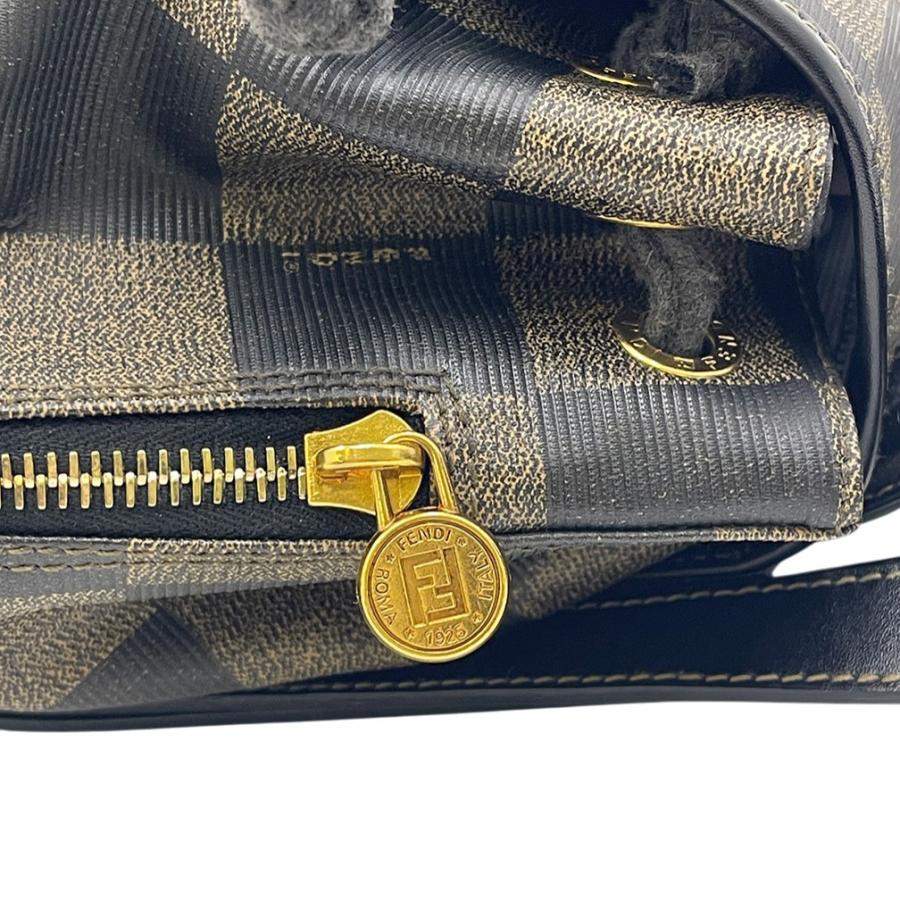 FENDI（フェンディ） リュック バッグ ペカン 市松模様 ブラウン ミニ