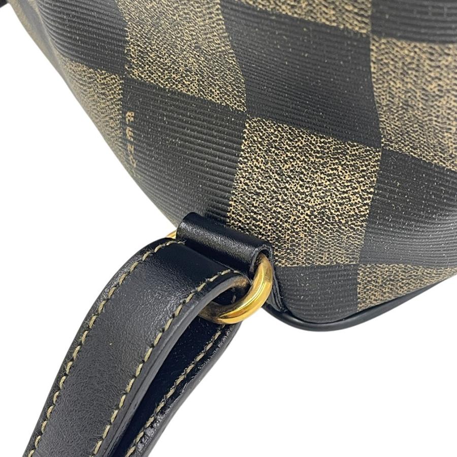FENDI（フェンディ） リュック バッグ ペカン 市松模様 ブラウン ミニ