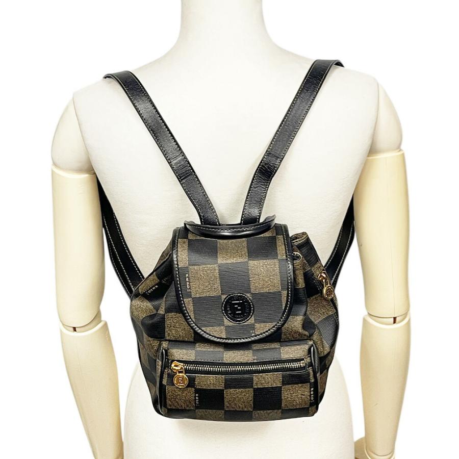 FENDI フェンディ ペカン柄 ミニリュック バックパック FENDI（フェンディ） リュック バッグ ペカン 市松模様 ブラウン ミニ