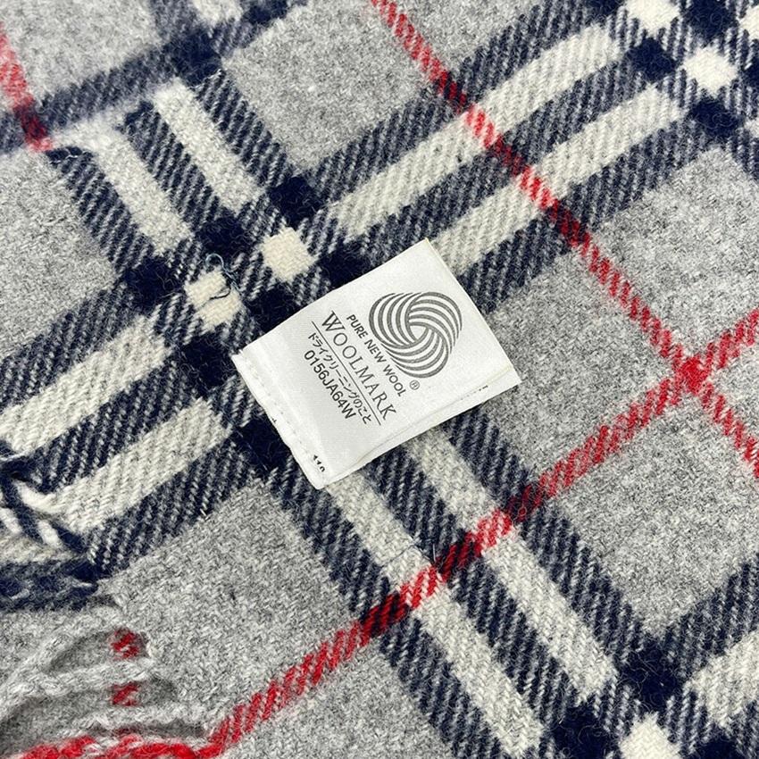 BURBERRY バーバリー ウールチェックブランケット BURBERRY（バーバリー） ブランケット バーバリーチェック フリンジ