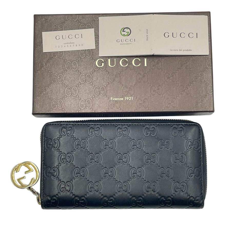 グッチシマ グッチ 長財布 GUCCI 財布 409342 ラウンドファスナー