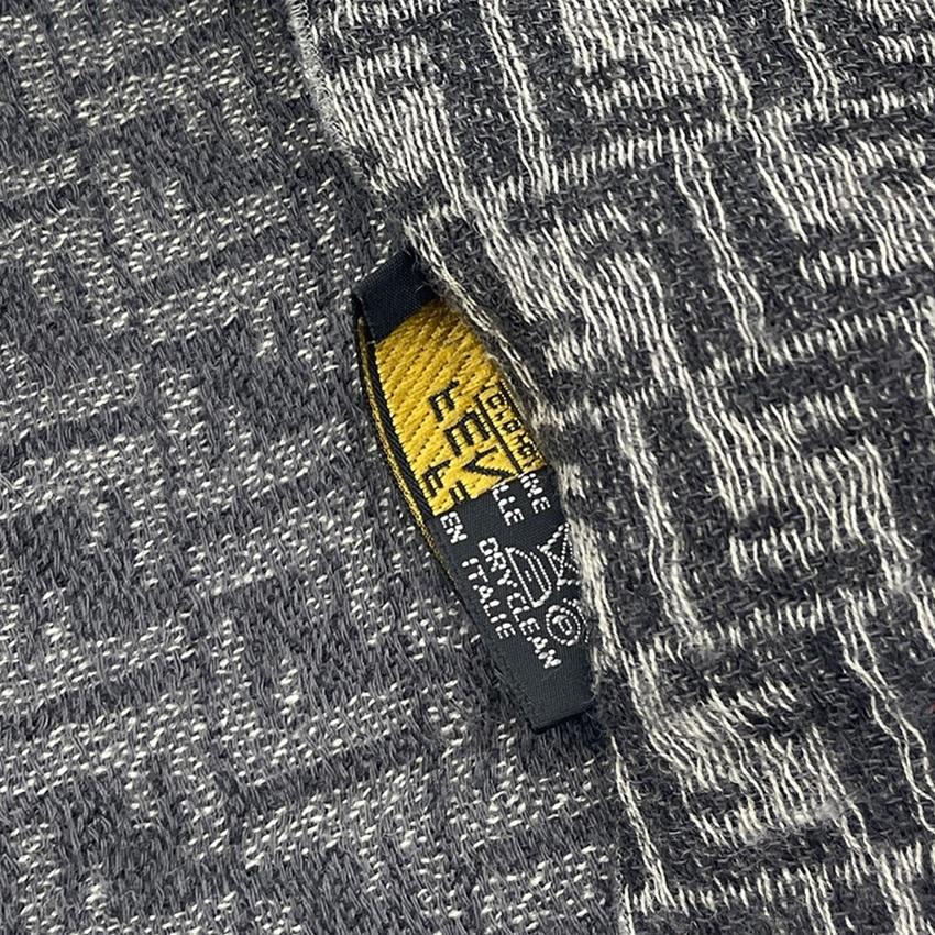 FENDI（フェンディ） マフラー ズッキーノ フリンジ ウール ロゴ