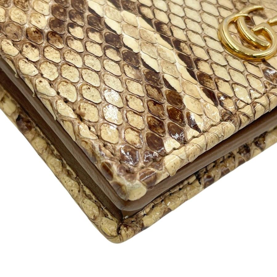 GG グッチ 二つ折り財布 GUCCI 財布 456126 GGマーモント パイソン 