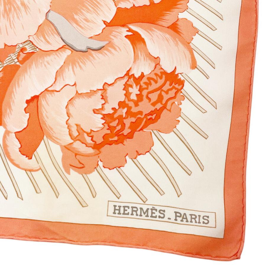 HERMES（エルメス） スカーフ カレ90 90cm シルク 100％ Les Pivoines