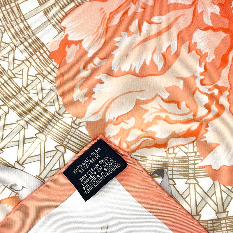 HERMES（エルメス） スカーフ カレ90 90cm シルク 100％ Les Pivoines