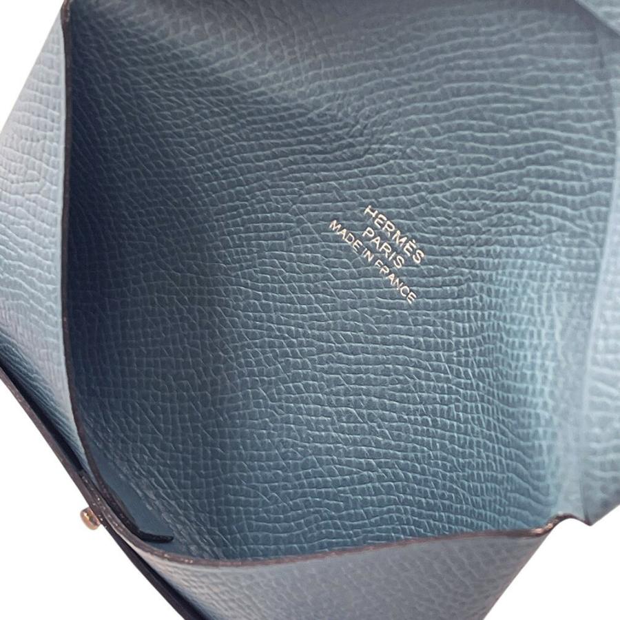 HERMES 水色 レザー カルヴィカードケース名刺入れ 【公式通販】