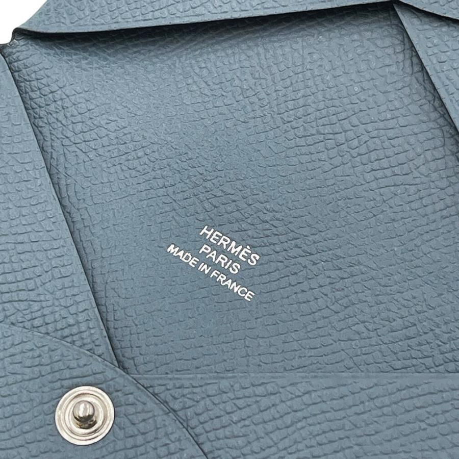 HERMES 水色 レザー カルヴィカードケース名刺入れ 【公式通販】