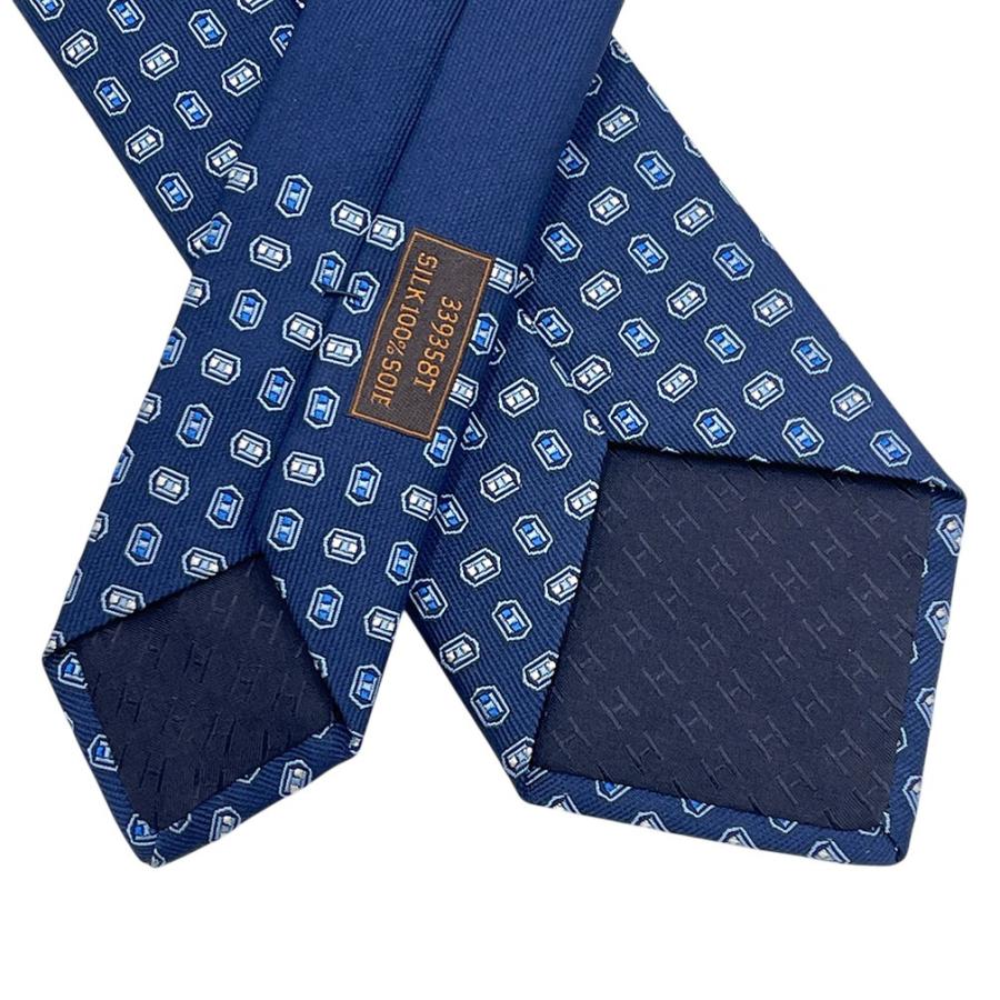 ✨極美品✨ 現行モデル HERMES ネクタイ シルク100% ペタル ネイビー HERMES（エルメス） 極美品 ネクタイ シルク100％ ブランド ネクタイ