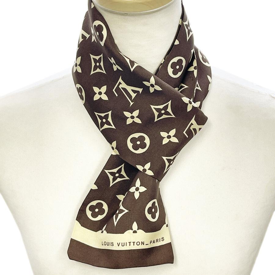 Louis Vuitton ブラウン モノグラム スカーフ LOUIS VUITTON（ルイ・ヴィトン） バンドー モノグラム リボンスカーフ