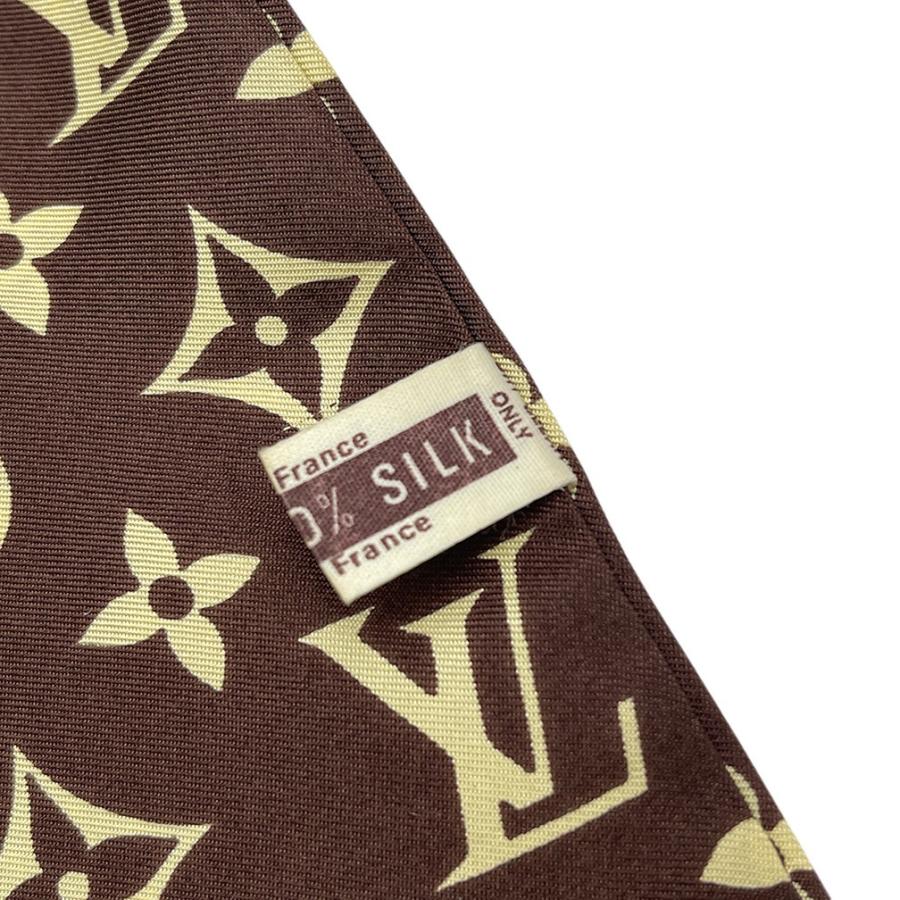 Louis Vuitton ブラウン モノグラム スカーフ LOUIS VUITTON（ルイ・ヴィトン） バンドー モノグラム リボンスカーフ