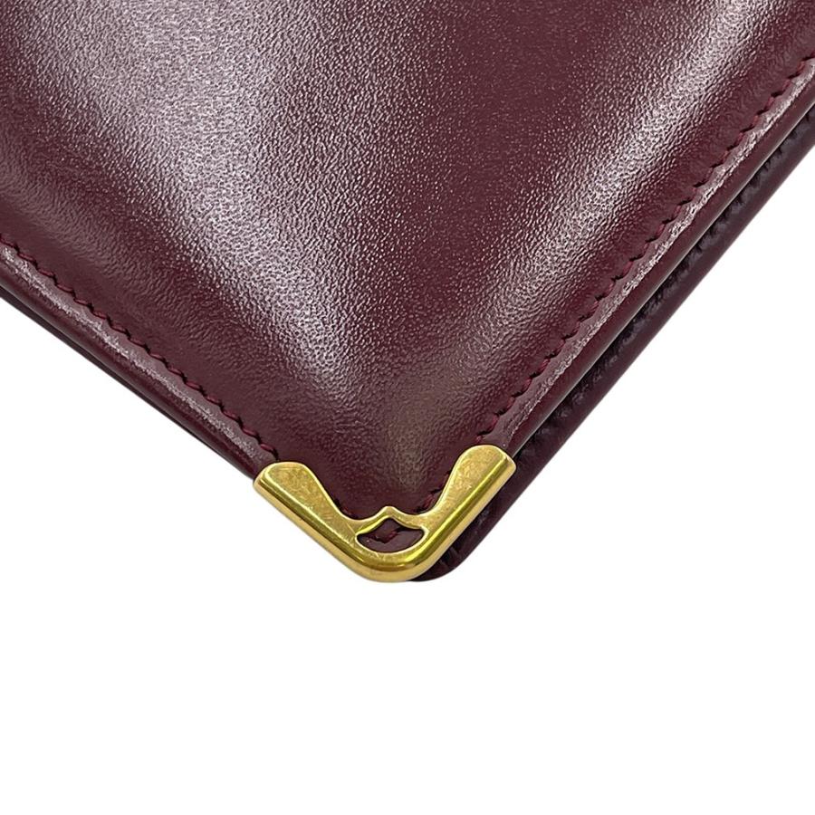 Cartier（カルティエ） 二つ折り財布 メンズ 小銭入れ付き ボルドー