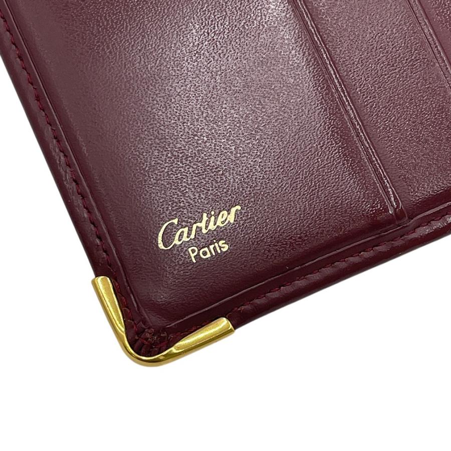 Cartier（カルティエ） 二つ折り財布 メンズ 小銭入れ付き ボルドー