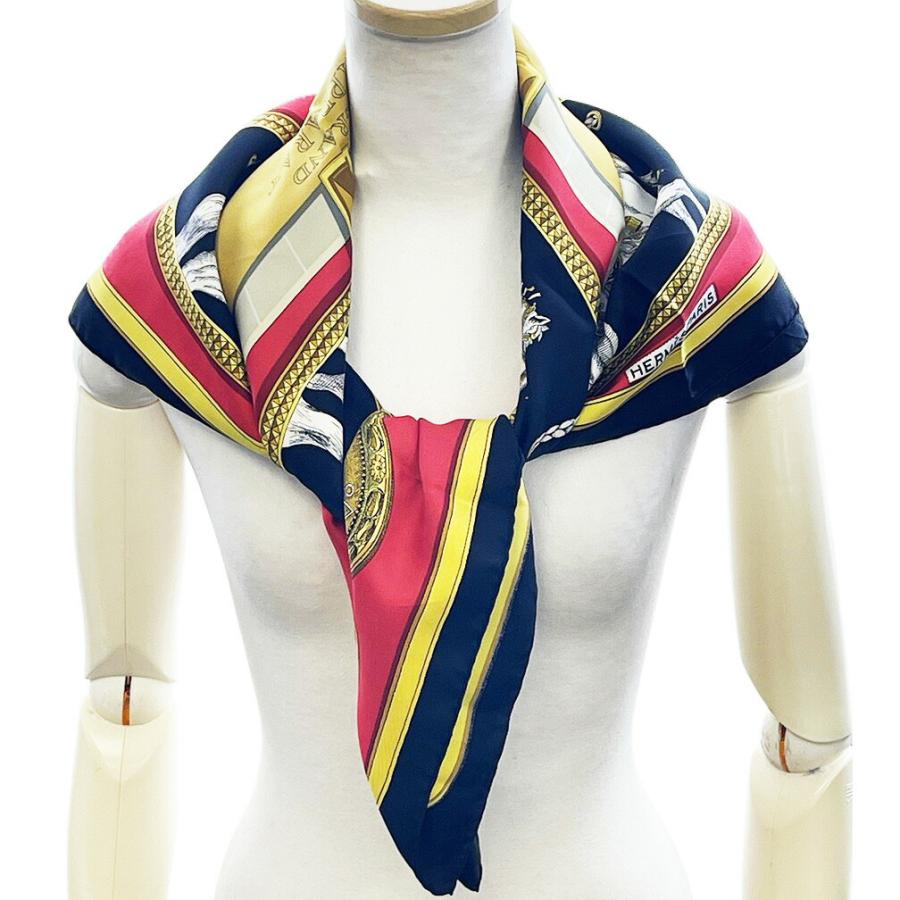 HERMES（エルメス） スカーフ カレ90 レディース レッド シルク 90cm