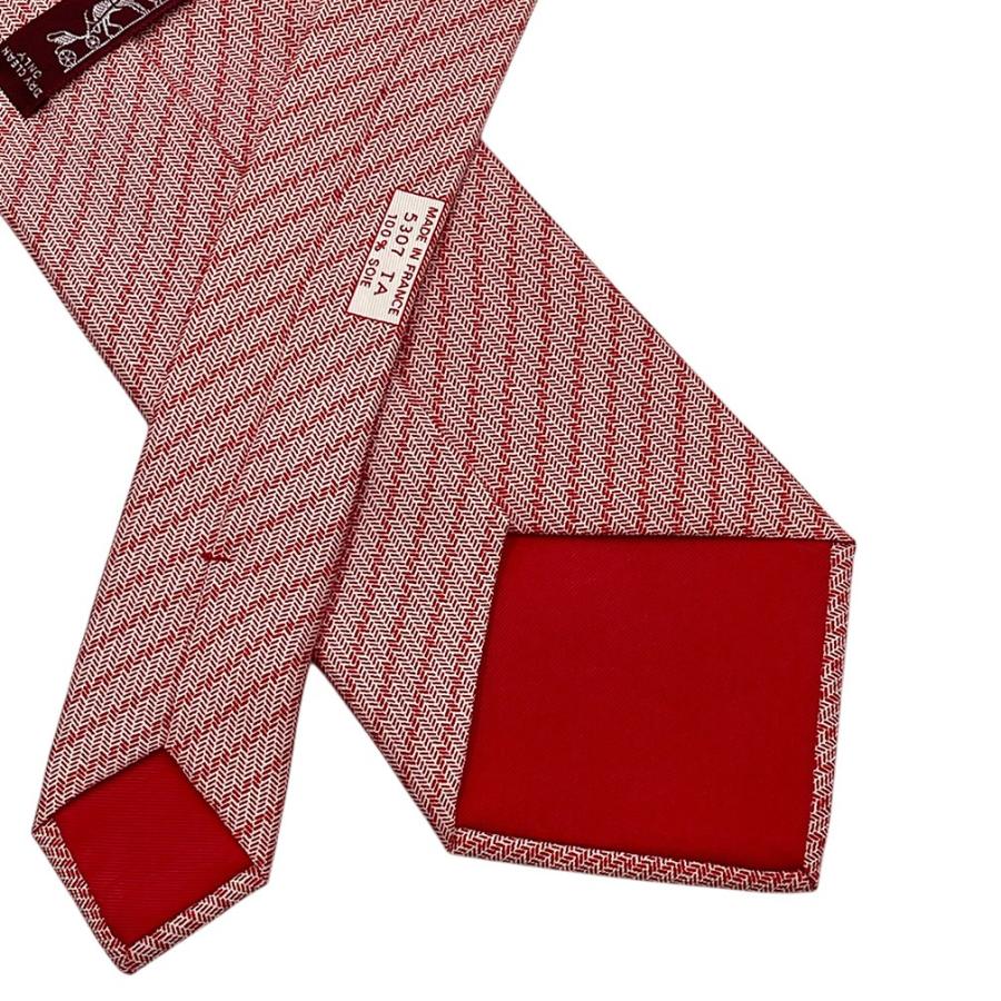 HERMES（エルメス） ネクタイ メンズ シルク ストライプ シェブロン