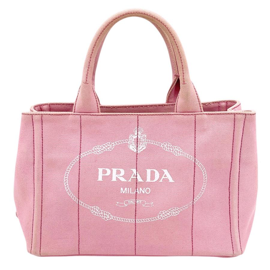 PRADA プラダ カナパ ピンク デニム キャンバス 2way トートバッグ CANAPA プラダ カナパ ミニ PRADA ハンドバッグ ミニトート ピンク