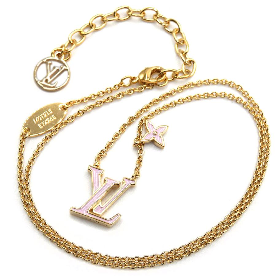 LV ネックレス LV アイコニック エナメル ピンク / ゴールド M01215