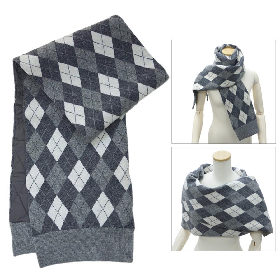 MONCLER チェック柄マフラー MONCLER（モンクレール） 未使用 マフラー アーガイル チェック ウール