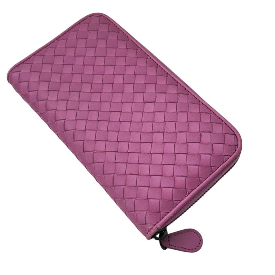 【美品】ボッテガヴェネタ 長財布 二つ折り財布 パープル イントレチャート 美品✨ ボッテガヴェネタ 二つ折り 長財布 イントレチャート Wホック