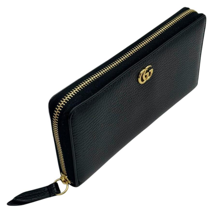 GUCCI グッチ/GGマーモントラウンドファスナー/黒/456117/Aランク/82【中古】 GUCCI（グッチ） 中古・未使用 長財布ラウンドファスナー 456117 GG