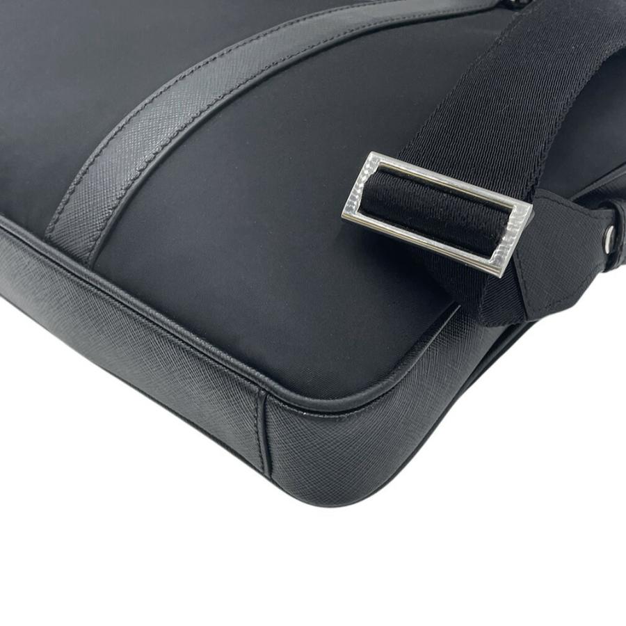 美品⭐︎PRADA ブラック ビジネスバッグ　2way レザー ブリーフ 三角ロゴ 楽天市場】【超美品】 プラダ ビジネスバッグ ナイロン サフィアーノ