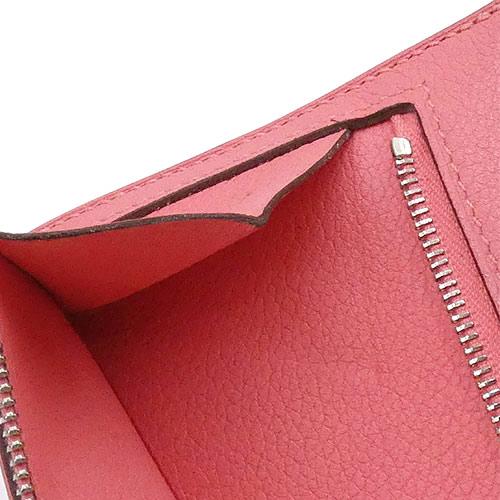 エルメス 長財布 HERMES 財布 エバーカラー ドゴン ロング A刻印(2017年) ピンク シルバー金具 レディース OJ10065の画像