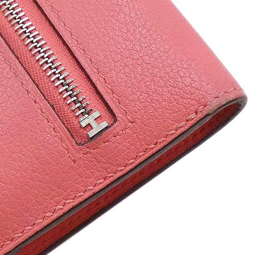 エルメス 長財布 HERMES 財布 エバーカラー ドゴン ロング A刻印(2017年) ピンク シルバー金具 レディース OJ10065の画像