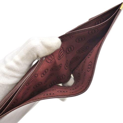 新品未使用✨Cartier カルティエ　パシャ　二つ折り財布　札入れ　ボルドー Cartier カルティエ 二つ折り札入れ 財布 マストライン レザー