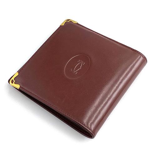 ☆新品 同様☆Cartier☆カルティエ☆二つ折り財布 楽天市場】カルティエ 二つ折り財布小銭入れなし ボルドー
