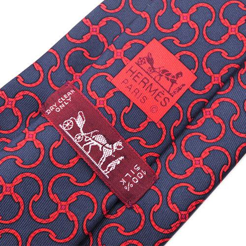 極美品 エルメス ブランド ネクタイ HERMES シルク100％ ワイドタイ 