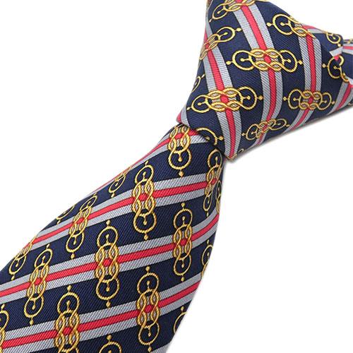HERMES 極美品 エルメス ブランド ネクタイ シルク ストライプ  