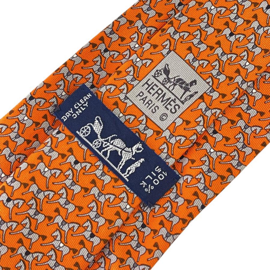 ✨極美品✨ HERMES エルメス　ネクタイ　高級シルク　アニマル柄 HERMES エルメス アニマル柄 ネクタイ シルク フランス製 総柄