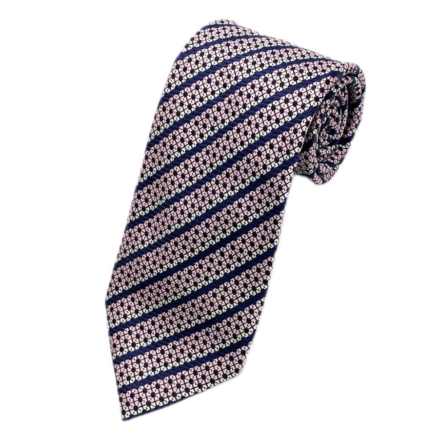 ✨美品✨エルメネジルドゼニア ネクタイ ストライプ ブルー シルク100% 高級 ZEGNA（ゼニア） ブランド ネクタイ エルメネジルド・ゼニア