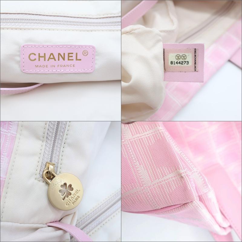 買蔵 CHANEL シャネル ニュートラベルライン トート MM A15991 ナイロン ピンク レディース｜kauzoubrand｜04