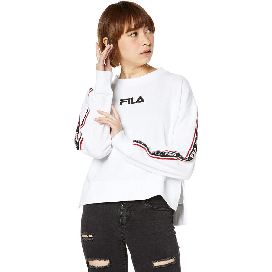フィラ トレーナー レディース 裏毛 プルオーバー 長袖 カジュアル スポーツブランド ロゴ 秋 冬 白 黒 グレー ホワイト 日本 L カーヴィテンス 通販 Yahoo ショッピング