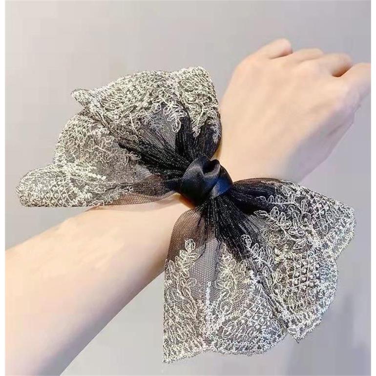 セール価格 大きめ フェミニン リボン レース おしゃれ バレッタ ヘアアレンジ ヘアアク ヘアアクセサリー レディース 可愛い 女性