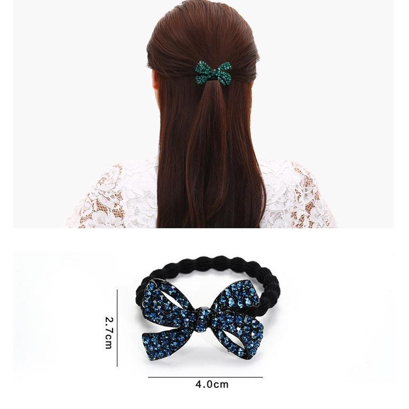 確認　ヘアゴム　ヘアリボン　503　ラインストーン　ネイビー 確認 ヘアゴム ヘアリボン 503 ラインストーン ネイビー