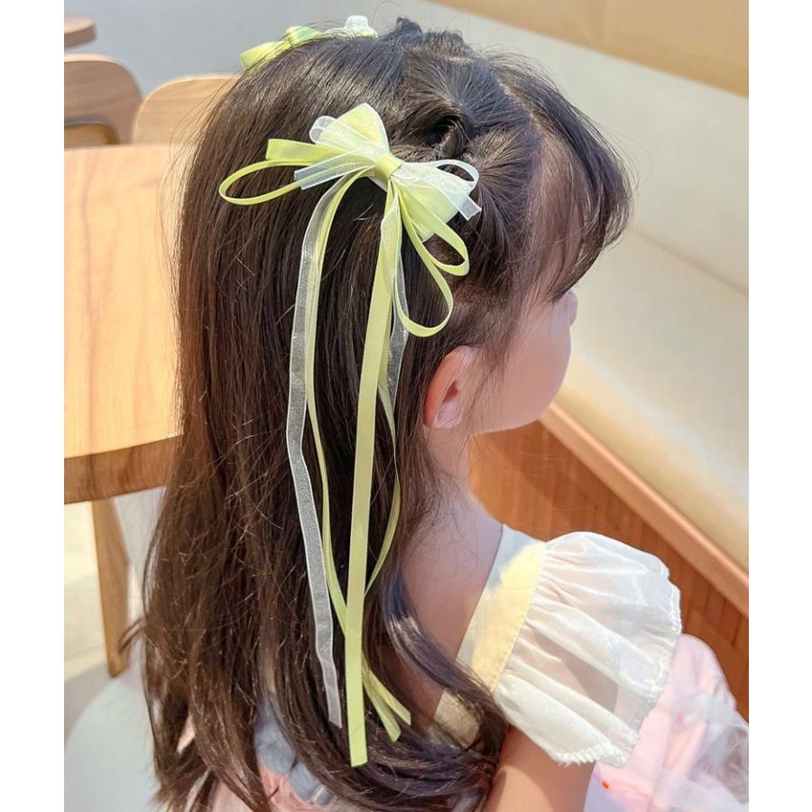 2個セット ヘアクリップ リボン ヘアアクセサリー 子供 キッズ 女の子