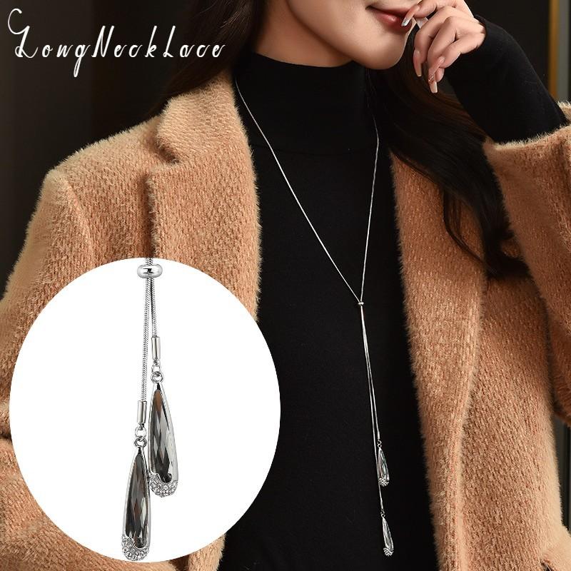 AYAMI jewelry　ラリエット　ロングネックレス　シルバー ラリエットロングネックレス ロングネックレス レディース