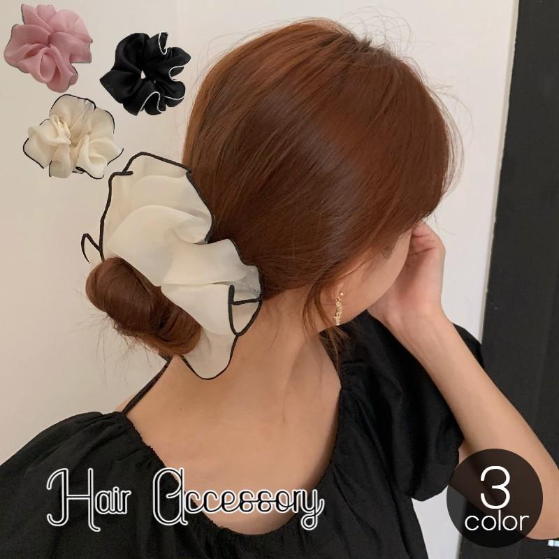 シュシュ レディース キッズ ガールズ ヘアアクセサリー シフォン 大きめ ボリューミー ヘアゴム 髪飾り 無地 シンプル 大人可愛い まとめ髪 ヘア :acc-173840:KAWAeMON 通販 シュシュ 花柄 可愛い お洒落 ヘアアクセサリー まとめ髪 ヘアアレンジ