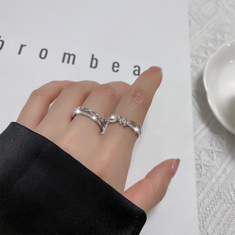 指輪 オープンリング アクセサリー レディース スクリュー 2連