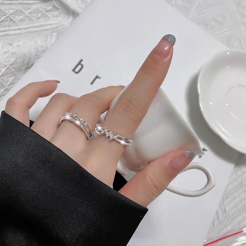 指輪 オープンリング アクセサリー レディース スクリュー 2連