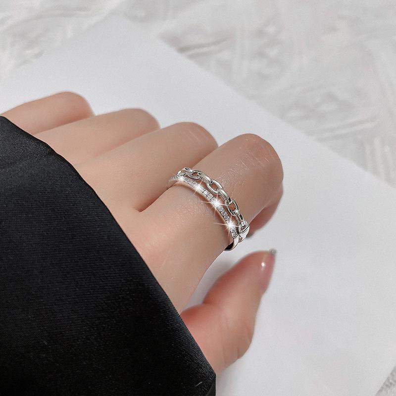 指輪 オープンリング アクセサリー レディース スクリュー 2連