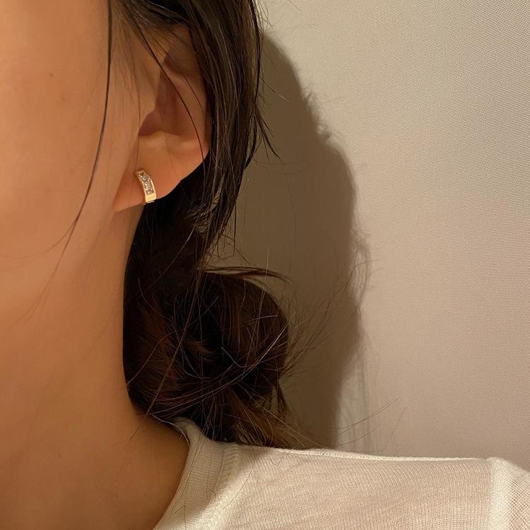 フープピアス リングピアス レディース アクセサリー ラインストーン