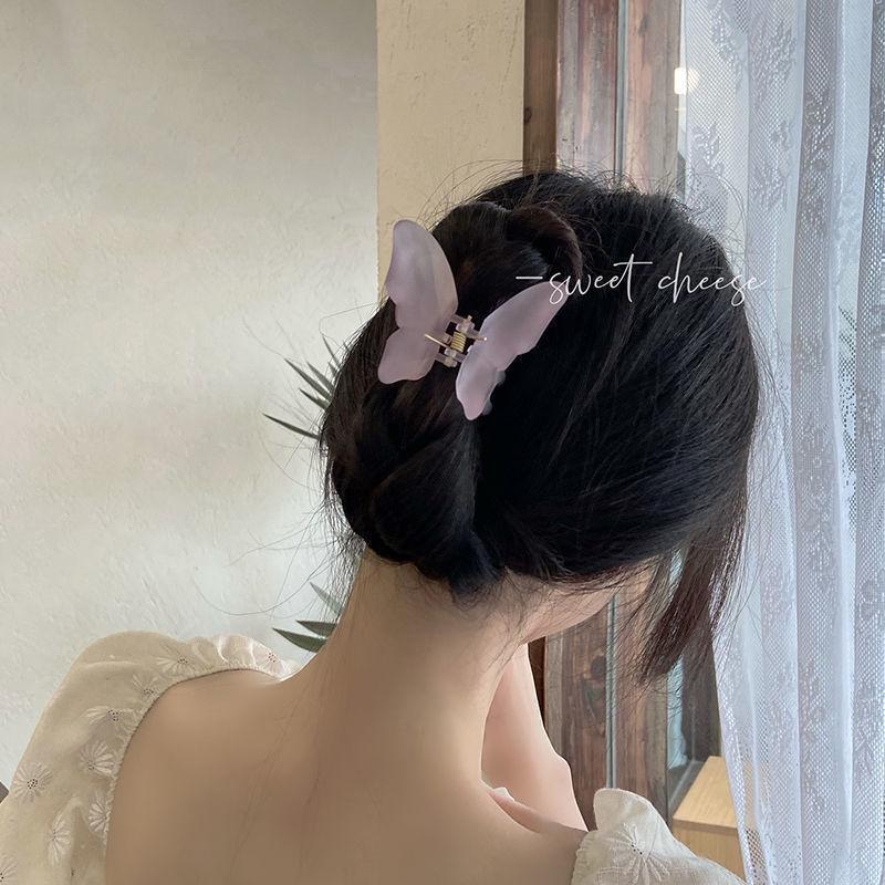バンスクリップ 蝶モチーフ ヘアクリップ レディース ヘアアクセサリー