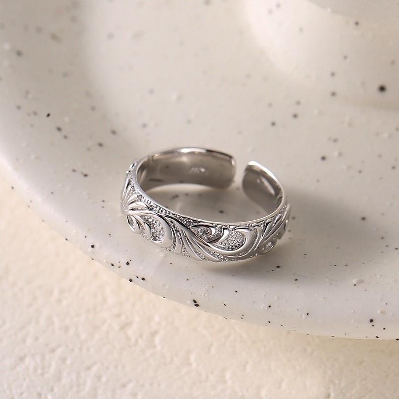 指輪 オープンリング メンズ アクセサリー レトロ調 アンティーク風