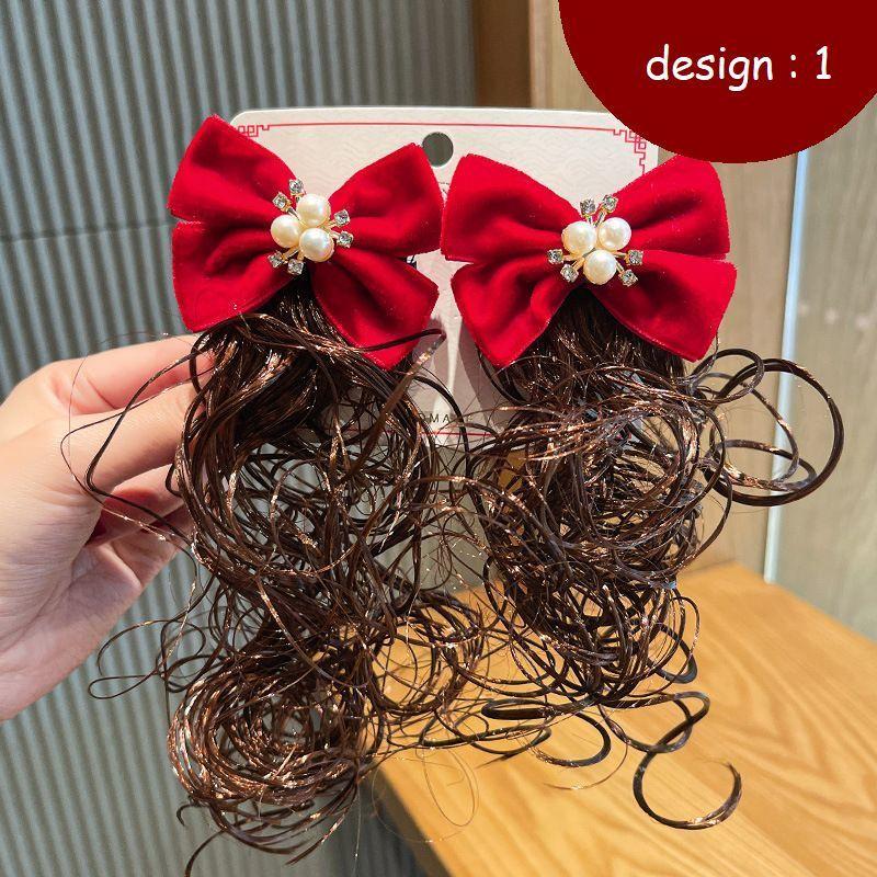 ヘアクリップ 子供用 ヘアアクセサリー 付け毛付 くちばしクリップ
