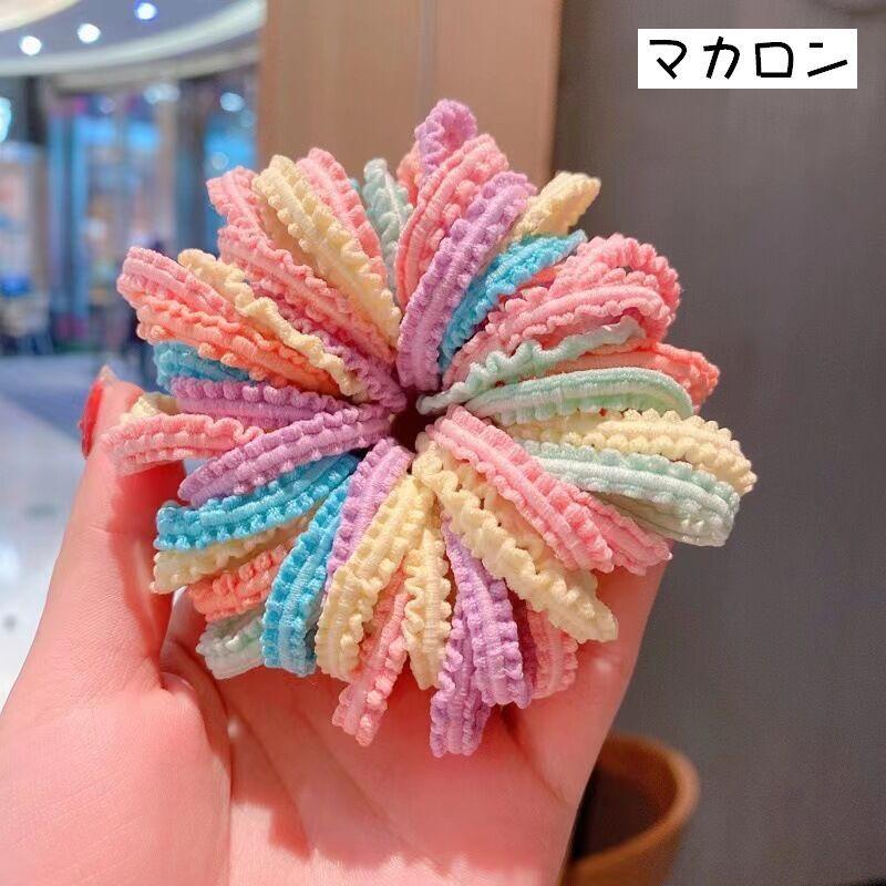 ヘアゴム 髪ゴム 50本セット 子供用 キッズ カラフル 太め ヘア