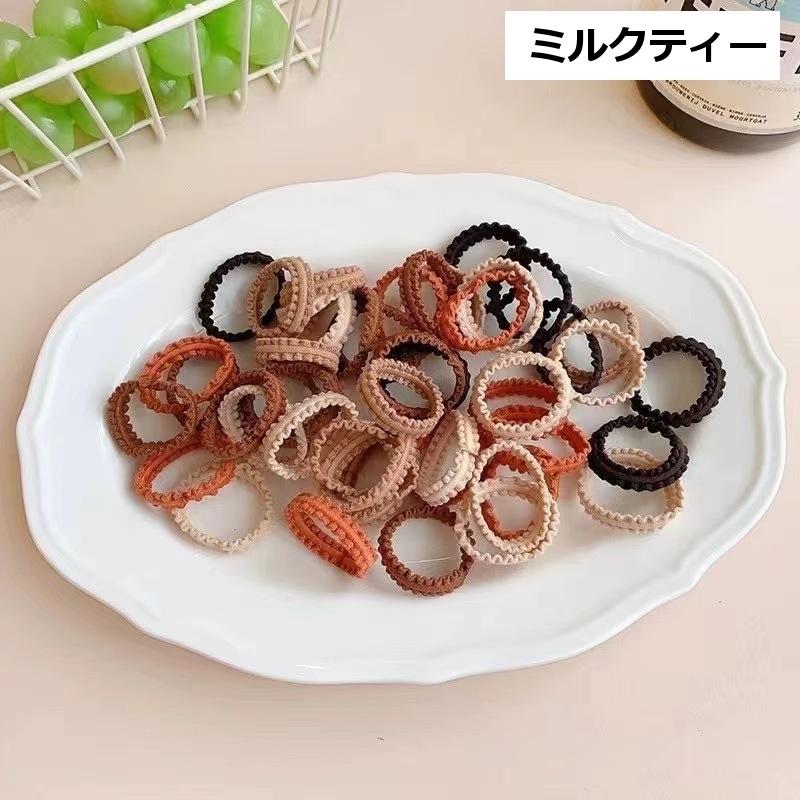 ヘアゴム 髪ゴム 50本セット 子供用 キッズ カラフル 太め ヘア